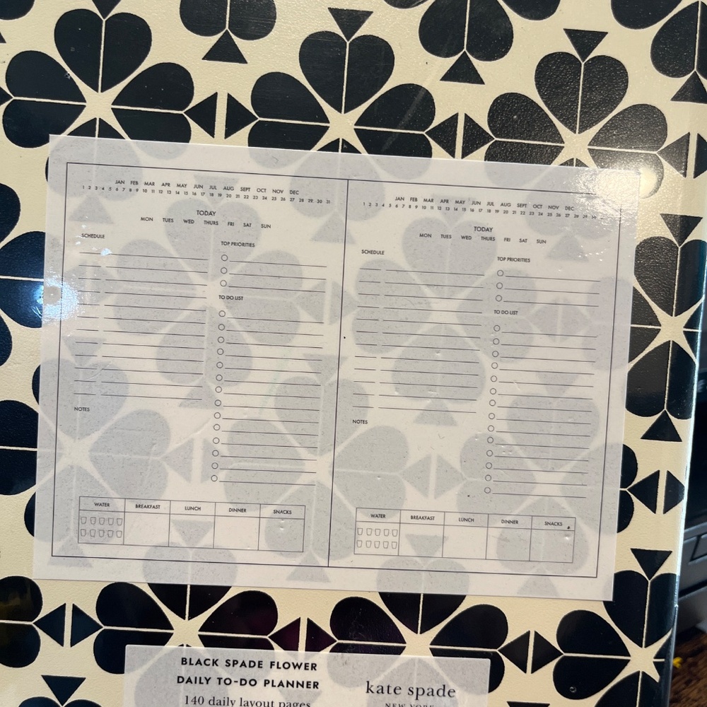 Kate spade black spade flower daily to do planner - Picture 5 of 5